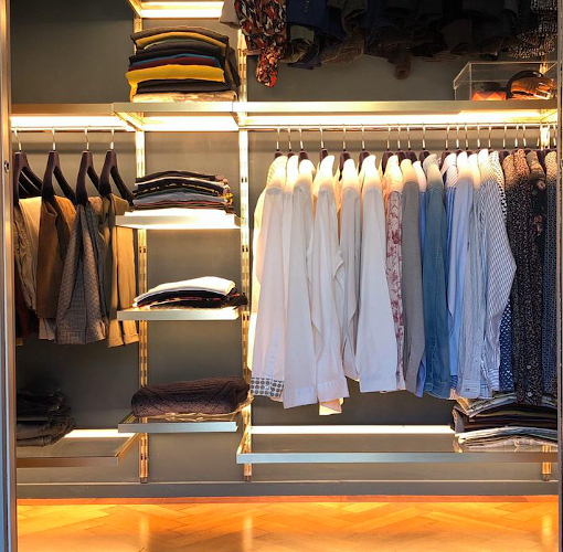 bespoke interior design Milano apartment walk in closet for living fantibozzetti